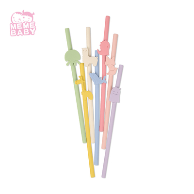 20cm Food Grade Thin Soft Silicone Straws With Multiple Color Choices